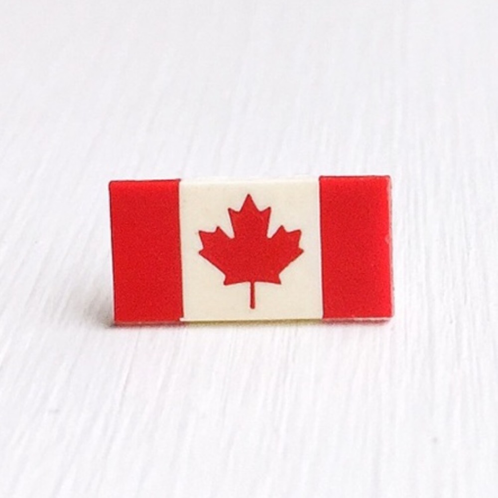 💚10/$10💚EUC Canada Flag Vintage Badge Brooch Maple Leaf Red